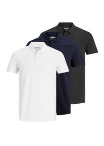 Jack & Jones Jack & Jones Poloshirt JJEBASIC POLO SS 3PK MP NOOS (set, 3-delig) heren poloshirts maat XXL blauw
