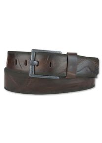 Bernd Götz BERND GÖTZ Leren riem met airbrushrand heren riemen maat 110 bruin