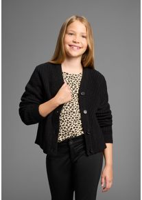 Kidsworld Vest Basic-Style Vest, geweldig om met alles te combineren meisjes vesten maat 104/110 zwart