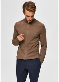 Selected Homme Vest SLHBERG FULL ZIP CARDIGAN NOOS heren gebreide vesten maat XXL beige