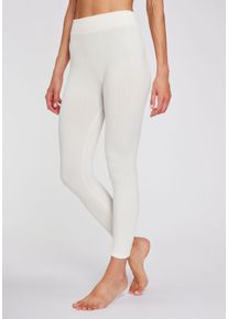 Lavana Tricotlegging Thermo met kabelpatroon en van binnen zacht opgeruwd dames leggings maat S/M (34/42) wit