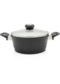 Kr&uuml;ger Kr&uuml;ger Braadpan Gietaluminium pot met glazen deksel Oslo (1-delig) braadpannen zwart
