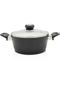 Kr&uuml;ger Kr&uuml;ger Braadpan Gietaluminium pot met glazen deksel Oslo (1-delig) braadpannen zwart