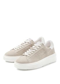 ELBSAND Sneakers Veterschoen, vrijetijdsschoen van leer met modieuze plateaus zool dames schoenen maat 36 beige