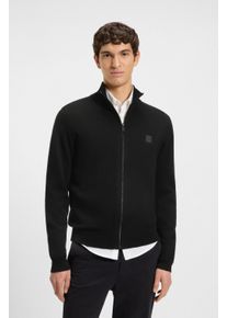 BOSS Orange Vest Kanozip met een ritssluiting heren gebreide vesten maat L zwart