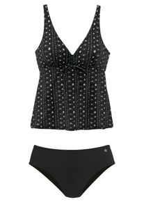 Lascana Beugeltankini met grafische print dames appel maat C zwart