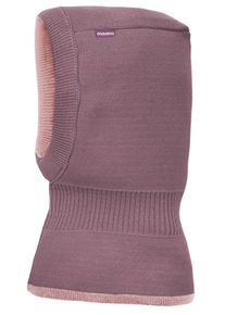 MaxiMo Reversible-muts pure merinowol, omkeerbaar, dubbel gebreid, ingenaaide hals heren mutsen maat 47 roze