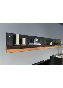 Places of Style Wandrek Onyx in twee breedtes wandplanken grijs