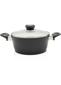 Kr&uuml;ger Kr&uuml;ger Braadpan Gietaluminium pot met glazen deksel Oslo (1-delig) braadpannen zwart