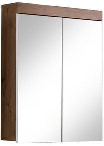 Welltime Spiegelkast Avena Badkamerkast naar keuze met opzetlamp - (B/D/H) 60/17/77 cm spiegels & verlichting beige