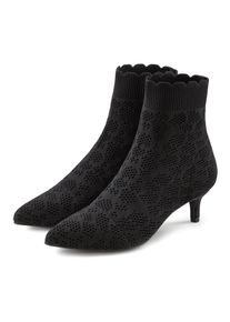 Lascana Enkellaarsjes Sock Boot, High heel laarsjes, laarzen, kleine hak & elastische punt dames enkellaarsjes maat 36 zwart
