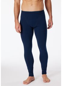 Schiesser Lange onderbroek 95/5 met binnenliggende webgummibund (-) heren lange onderbroeken maat 6 blauw