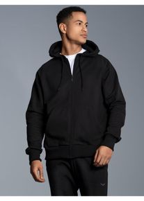 TRIGEMA Sweatvest TRIGEMA sweatvest met capuchon (1-delig) heren sweatvesten maat XL zwart