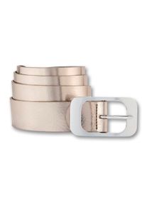 Bernd Götz BERND GÖTZ Leren riem met vlakke gesp dames brede riemen maat 80 zilver(kleur)