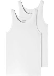 Schiesser Hemd 95/5 met naden opzij (2 stuks, Set van 2) heren onderhemden maat 7 (XL) wit