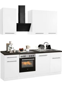 Wiho-K&uuml;chen wiho K&uuml;chen Keukenblok Unna zonder elektrische apparaten, breedte 220 cm keukenkast series maat - grijs