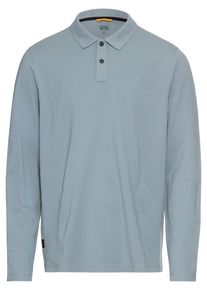 Camel Active Poloshirt met lange mouwen met geborduurd logo heren lange mouwen maat XL blauw