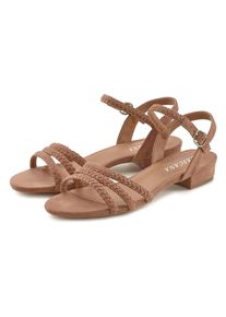 Lascana Sandalen Zomerschoen Sandalette, zomerschoen met gevlochten bandjes VEGAN dames sportieve sandalen maat 36 bruin