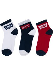 Levi's Kidswear Levi's Kidswear Sokken BATWING MID CUT3PK (set, 3 paar) meisjes sokken maat 4 (23,5/26,5) blauw