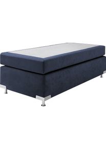 WESTFALIA Polsterbetten Boxspring Nederland zonder hoofdsteun, vrij plaatsbaar boxsprings maat Micro-velours blauw