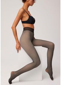 YSABEL MORA Thermopanty HOSIERY COLLECTION met verwarmende binnenzijde in transparante panty-look dames maillots maat XL zwart