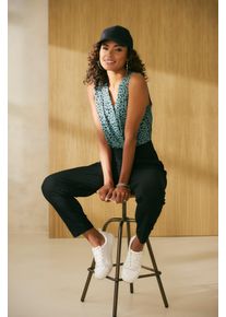 Lascana Jumpsuit met overlappend bovenstuk, elegante jumpsuit, business-look dames jumpsuits maat 34 zwart