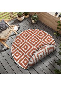 my home Vloerkleed Ronda tweezijdig te gebruiken kleed Sisal-look, platweefsel, in- en outdoor, geometrisch boho design moderne vloerkleden beige