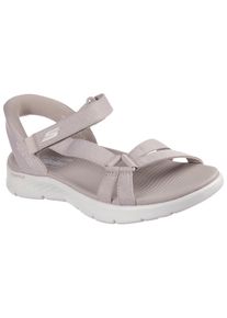 Skechers Sandalen GO WALK FLEX SANDAL-ILLUMINATE , sandalette, trekking sandaal met gogo mat voetbed dames sportieve sandalen maat 38 grijs