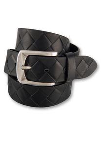 Bernd Götz BERND GÖTZ Leren riem in vlecht-look heren riemen maat 105 zwart