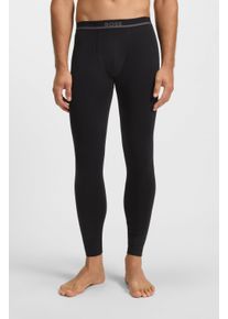 BOSS Lange onderbroek Long John 365 Solid met BOSS opdruk op de tailleband heren lange onderbroeken maat L zwart