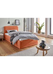 WESTFALIA Polsterbetten Gestoffeerd bed met bedkist bij uitvoering met matras bedden maat Microvezel rood