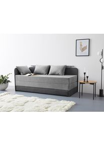 Maintal Bed Diana met bergruimte grijs, slaapbanken, Breedte ligoppervlak: 84 cm, Lengte ligoppervlak: 198 cm