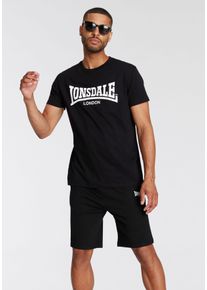 Lonsdale Vrijetijdscombinatie Moy (set, 2-delig, Met T-shirt) heren huispakken maat XL (54) zwart