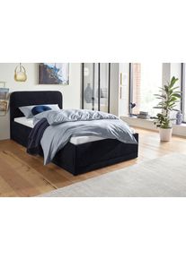 WESTFALIA Polsterbetten Gestoffeerd bed met bedkist bij uitvoering met matras bedden maat Microvezel zwart