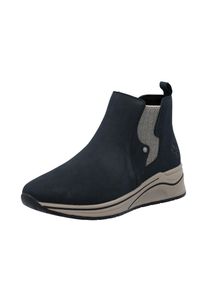 Rieker Chelsea-boots Boots, enkellaars, high top sneaker, sleehak boots met stretch inzetstuk dames chelsea boots maat 38 blauw
