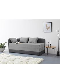 Maintal Bed Diana met bergruimte grijs, slaapbanken, Breedte ligoppervlak: 84 cm, Lengte ligoppervlak: 198 cm
