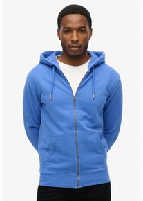 Superdry Capuchonsweatvest ESSENTIAL LOGO ZIP HOODIE HB heren sweatvesten maat M blauw