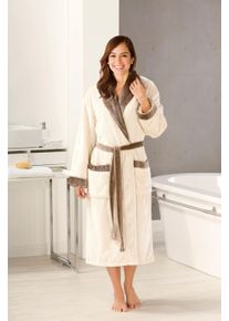 Gözze Gözze Uniseks badjas Zijdegevoel, ideaal voor sauna & spa, hotelbadjas, ochtendjas (1 stuk) unisex badjassen maat XL wit