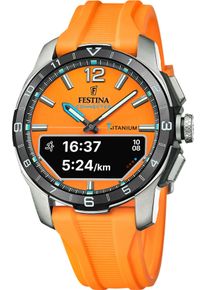 Festina Smartwatch Connected D Quartzhorloge, horloge, herrenuur, stappenteller, wereldtijd, stopwatchfunctie sporthorloges oranje
