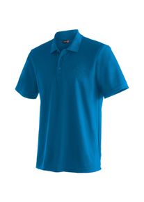 Maier Sports Functioneel shirt Ulrich Heren poloshirt, korte mouw vrijetijdsshirt met overhemdkraag, regular fit heren t-shirts maat S blauw