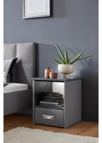 WESTFALIA Polsterbetten Nachtkastje BRILON naar keuze met indirecte ledverlichting nachtkastjes maat Imitatieleer grijs