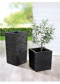Gilde Plantenbak "Serenity" (1 stuk) vazen & bloempotten grijs