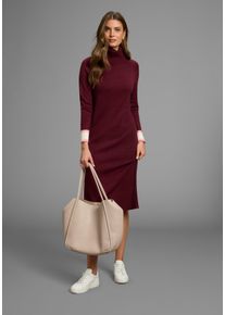 HECHTER PARIS Gebreide jurk met contraststrepen dames jurken maat 46 rood