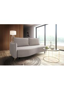 exxpo - sofa fashion Loungebank Ortis met geweldige contrastnaad, solitair meubel, comfortabel, smalle armleuning loungemeubels beige