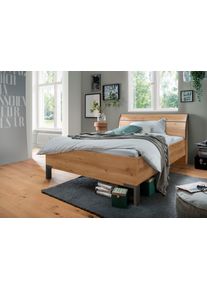 Wiemann Futonbed Monaco, 4-voudig in hoogte verstelbaar met stijlvol houten hoofdbord, made in germany futonbedden beige