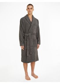 Tommy Hilfiger Underwear Badjas met opgestikte zakken en bindceintuur heren badjassen maat S (48) grijs