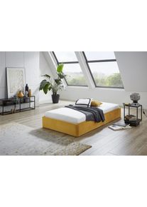 WESTFALIA Polsterbetten Gestoffeerd bed OSAKA ook verkrijgbaar zonder matras of in h2, h3 en h4 bedden maat Velours geel