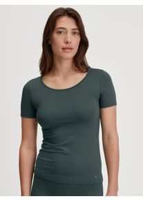 Calida Hemd Natural Comfort met ronde hals en verminderde pillingvorming dames armloze tops maat S (40/42) groen