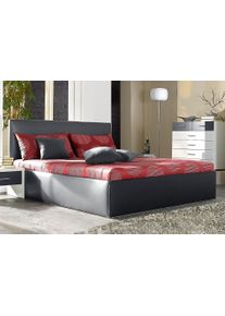 WESTFALIA Polsterbetten Gestoffeerd bed met bedkist bedden maat Imitatieleer grijs