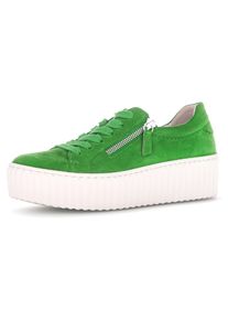 Gabor Plateausneakers met best fitting-uitrusting, vrijetijdsschoen, lage schoen, veterschoen dames lage sneakers maat 36 groen